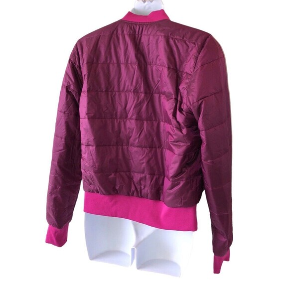 Lululemon Non-Stop Bomber Jacket Womens 6 Pink Reversible Zip Puffer Preowned - Picture 6 of 15